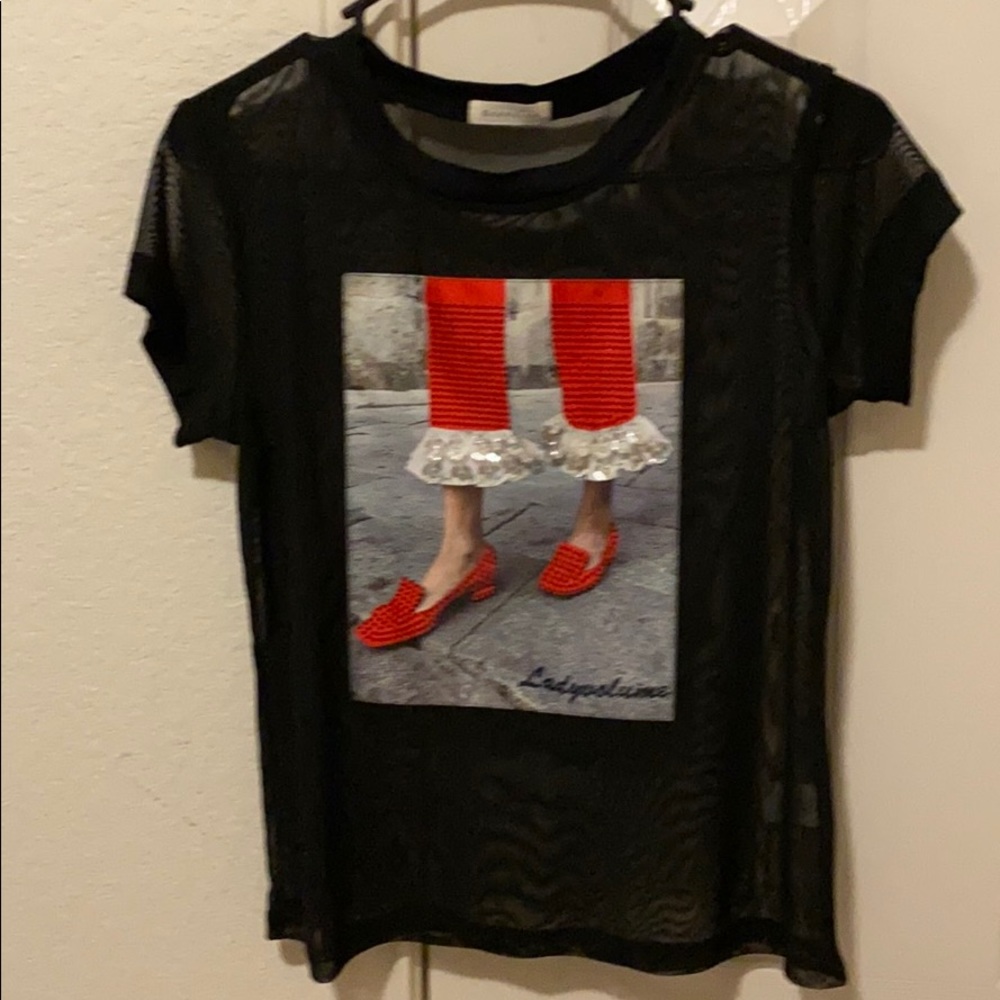 Sheer black top! ♥️♠️